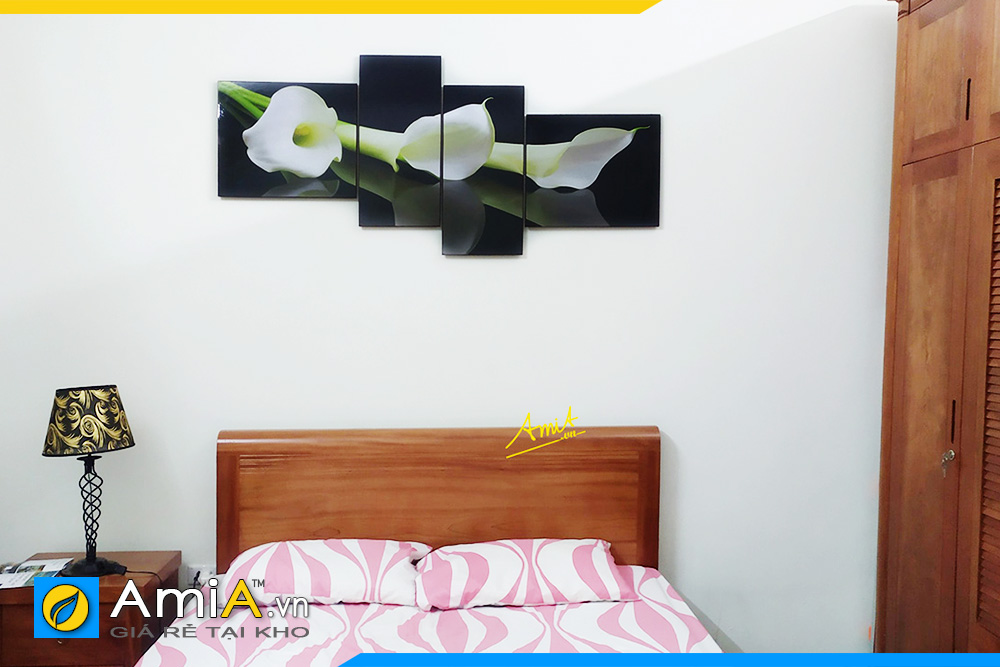 Hình ảnh Bộ tranh hoa Zum treo tường phòng ngủ đẹp phía trên đầu giường AmiA 243
