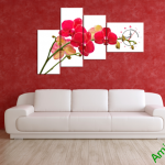 Mẫu tranh hoa phong lan treo tường phòng khách