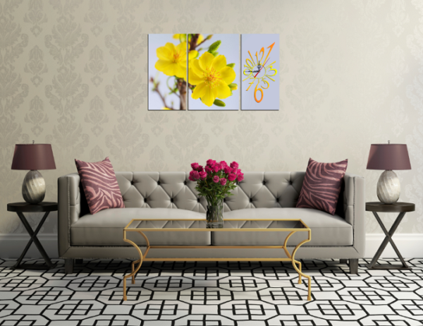 Hình ảnh tranh tết hoa mai vàng