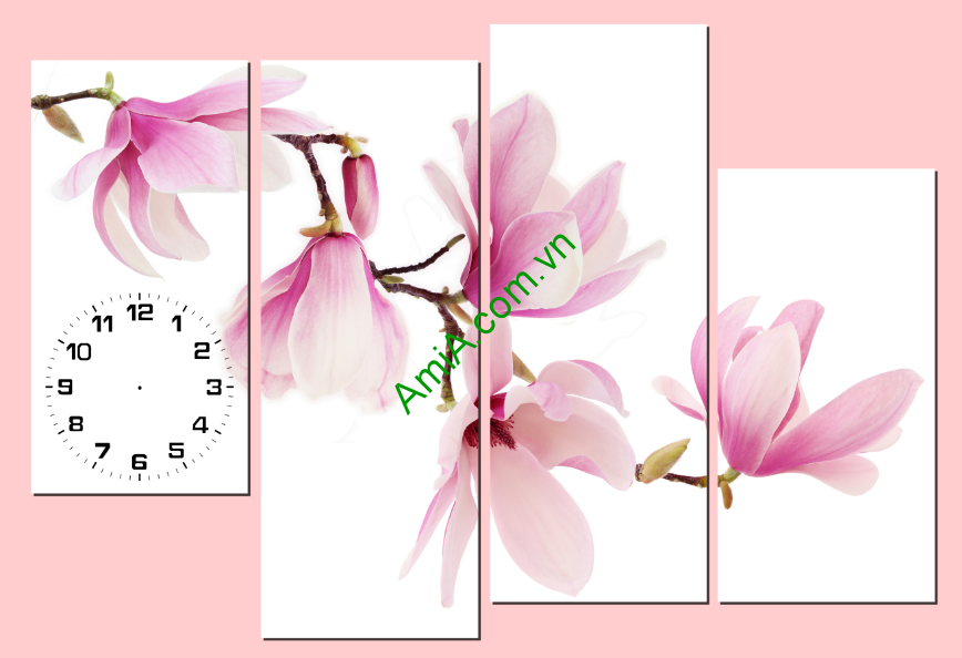 tranh treo phong khach gia re hoa moc lan 