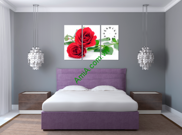 Tranh hoa hồng treo phòng ngủ
