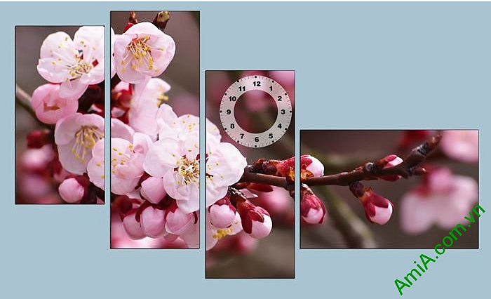Bật mí 10 bức tranh hoa đào phú quý đẹp nhất - Amia Hà Nội