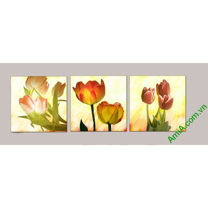 tranh hoa tulip dep