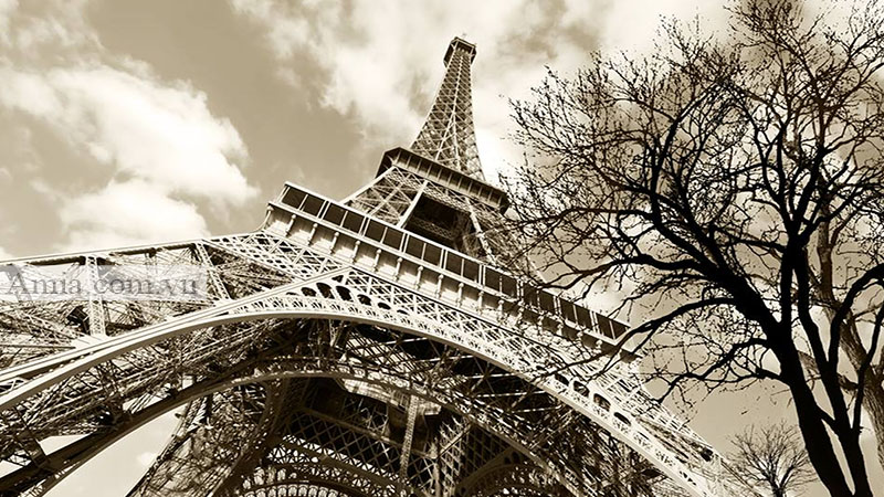 Tranh tháp Eiffel đơn sắc