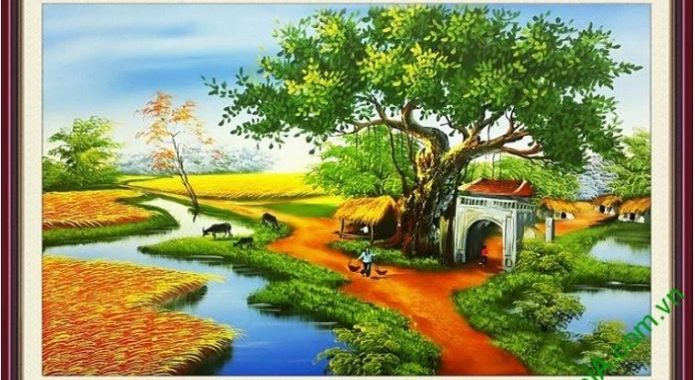 Vẽ tranh phong cảnh Phong cảnh quê hương  How to draw landscapes   YouTube