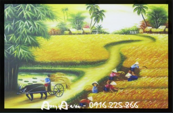 tranh phong canh que huong Viet Nam