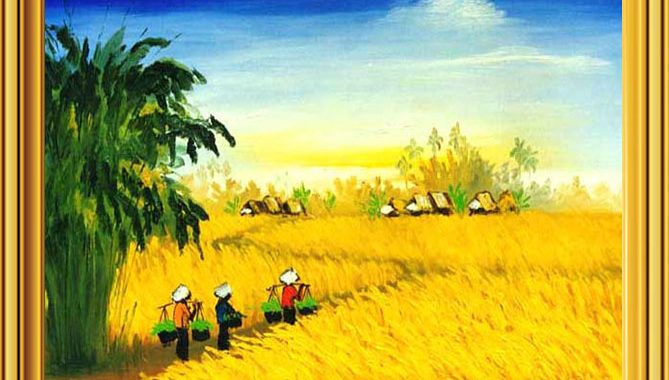 Chia Sẻ 95+ Tranh Vẽ Cánh Đồng Lúa Vàng Mới Nhất - Tin Học Vui