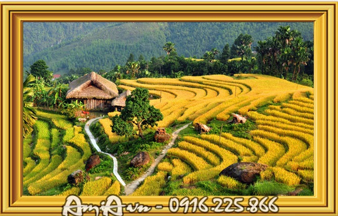 Các mẫu tranh phong cảnh làng quê Việt Nam - Amia Việt Nam