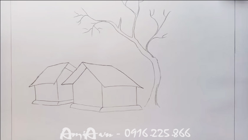 Cách Vẽ Tranh Phong Cảnh phẳng phiu Bút Chì  How to lớn draw scenery with pencil   YouTube