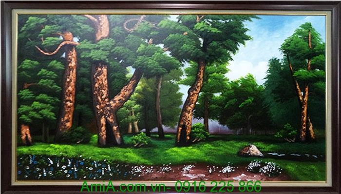 Tranh phong cảnh sơn dầu rừng cây Amia TSD 626  Nội thất FurniBuy