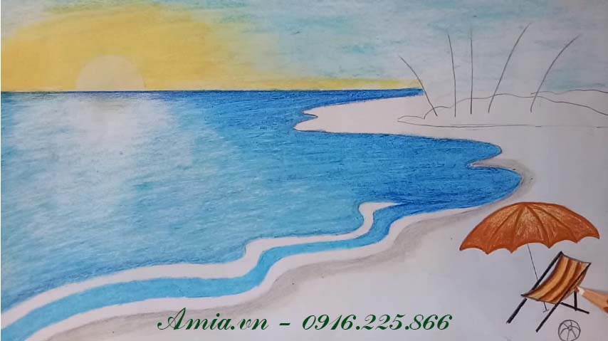 Vẽ Tranh PHONG CẢNH BIỂN bằng màu nước  how to draw sea scenery with  watercolor  YouTube