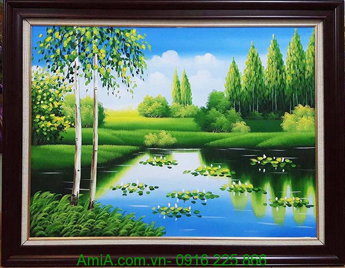 Tranh Rừng Cây Thiên Nhiên Vẽ Sơn Dầu Amia Tsd 160
