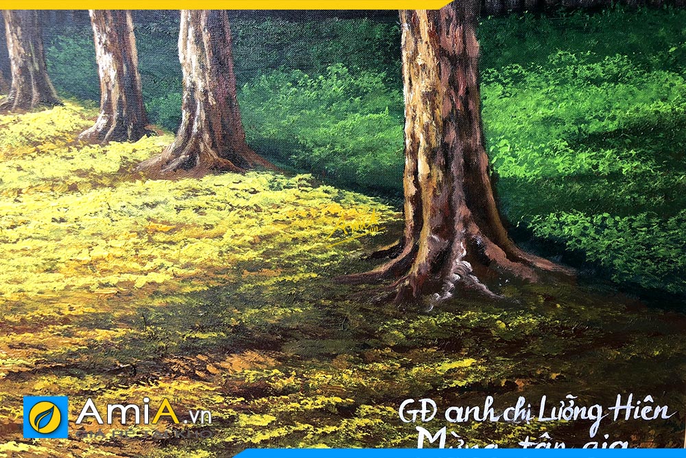 Hình ảnh Đặt vẽ tranh sơn dầu hàng cây theo yêu cầu AmiA TSD 383