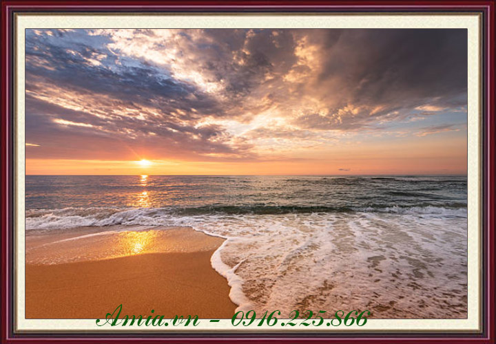 Tranh phong cảnh mặt trời mọc trên biển - AmiA - Nội thất đẹp, Giá rẻ tại  Kho