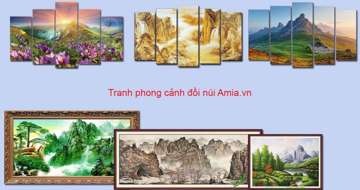 tranh phong canh doi nui trang tri phong