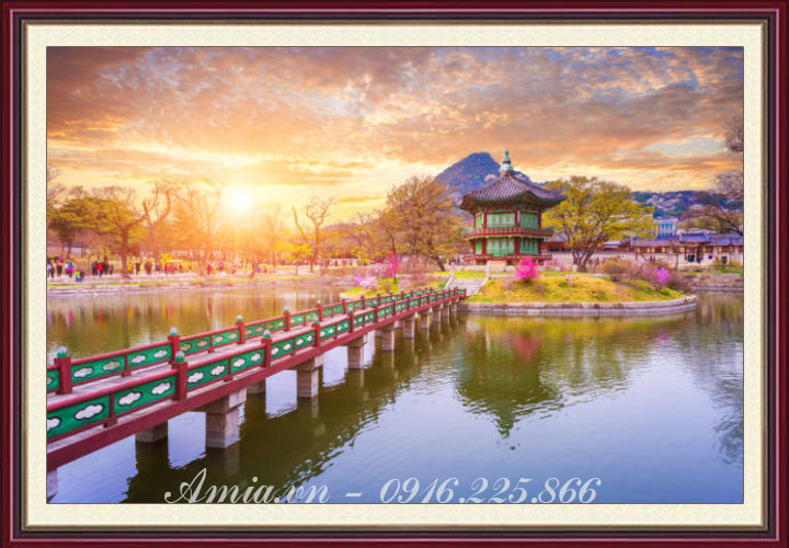 Tranh phong cảnh Hàn Quốc vào mùa xuân - AmiA - Nội thất đẹp, Giá rẻ tại Kho