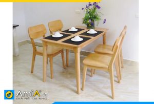 bộ bàn ăn gỗ sồi giá rẻ BA025C