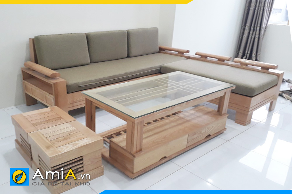 Bộ ghế sofa gỗ tự nhiên AmiA SFG4220