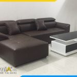 Ghế sofa da đẹp kiểu góc AmiA3320