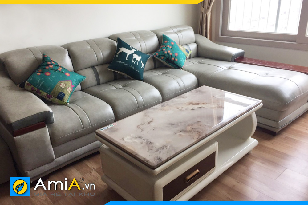 Sofa phòng khách chất liệu da tốt AmiA179