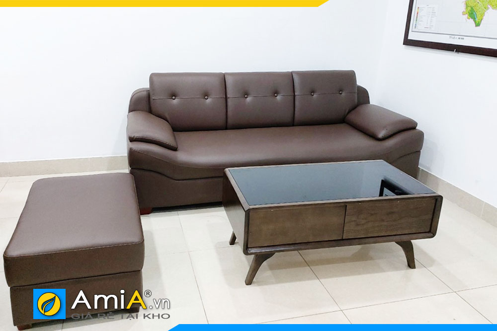 Mẫu ghế sofa văng da AmiA099