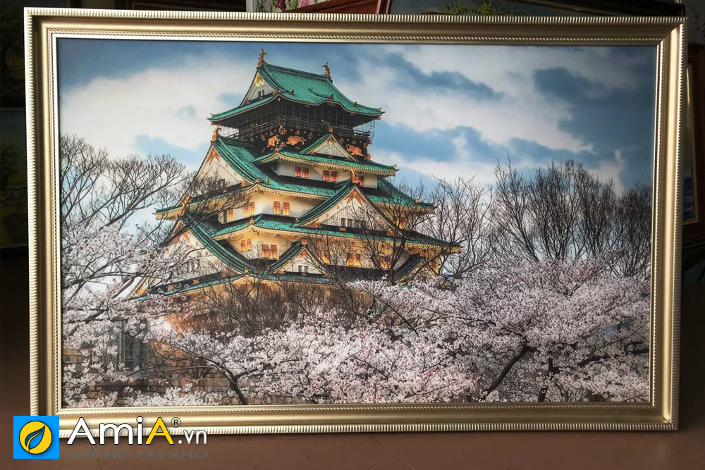 Tranh phong cảnh Nhật Bản khổ lớn treo tường phòng khách Amia 1619 - AmiA -  Nội thất đẹp, Giá rẻ tại Kho