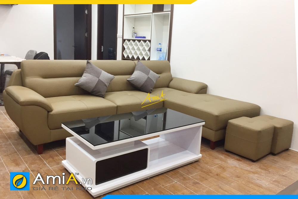 Ghế sofa da đeph AmiA141b được làm theo màu sắc yêu thích của khách hàng