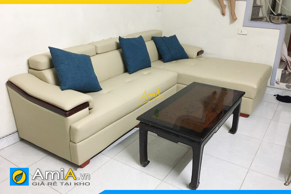 Ghế sofa da AmiA160 làm theo yêu cầu riêng của khách