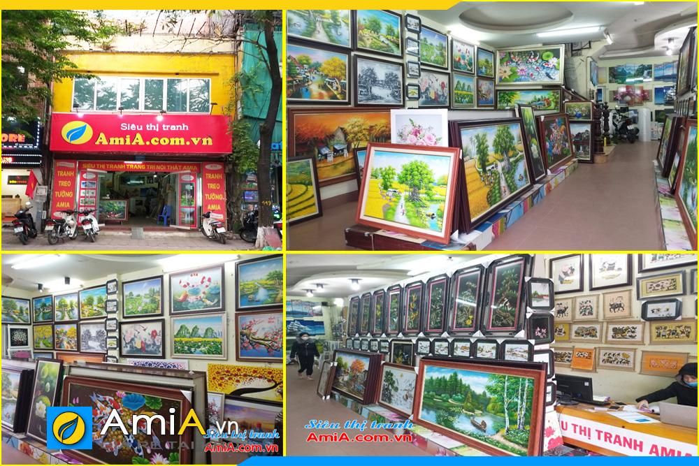 Hình ảnh cửa hàng bày bán tranh treo tường đẹp của Amia