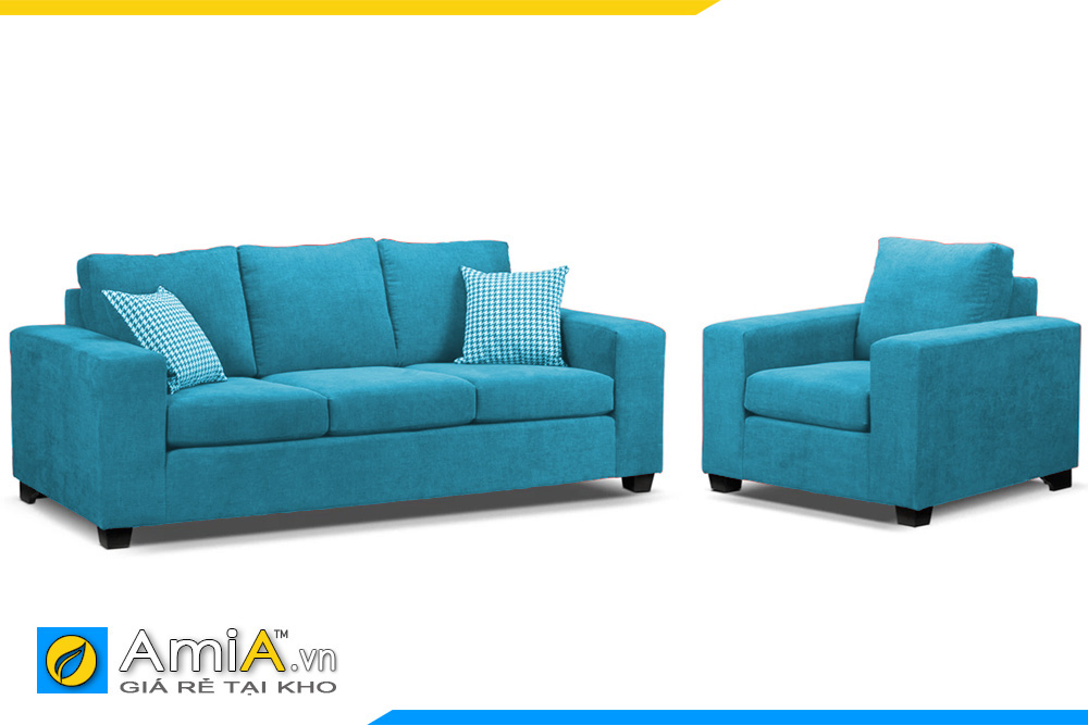 ghế sofa phòng khách màu xanh AmiA 20104