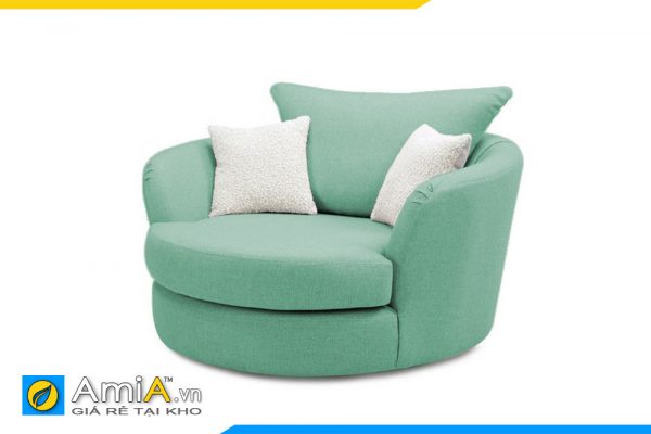 ghế sofa đơn hình tròn đẹp màu xanh