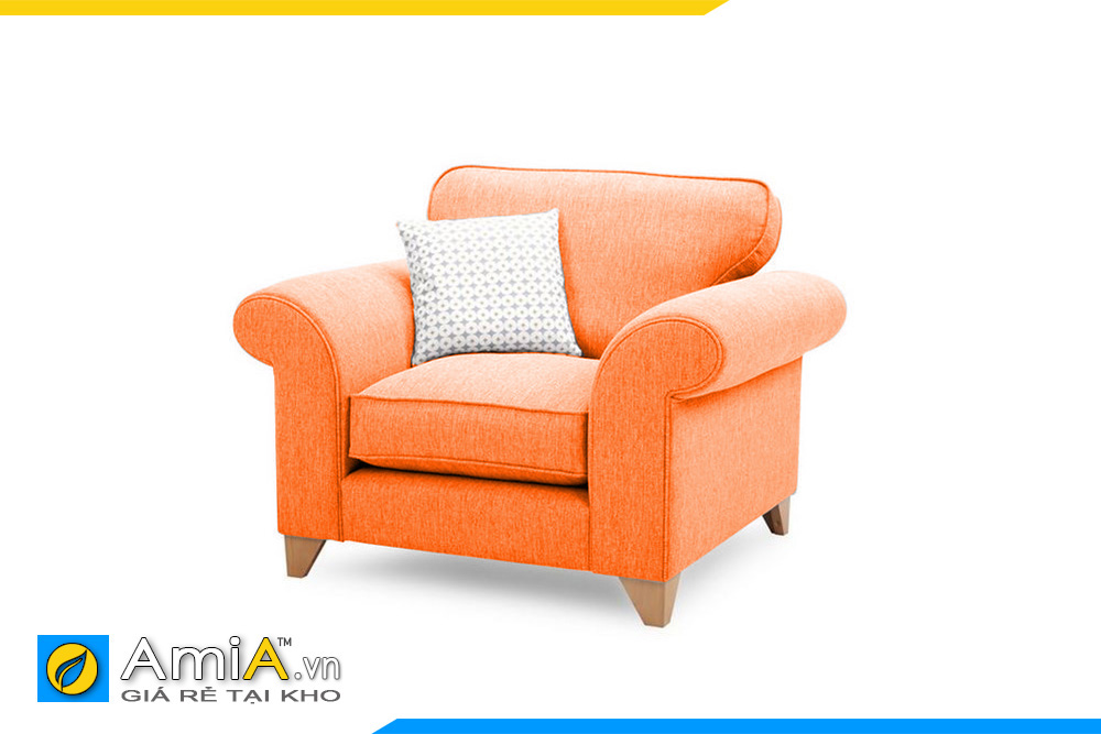 Sofa đẹp màu cam một chỗ ngồi AmiA 20028