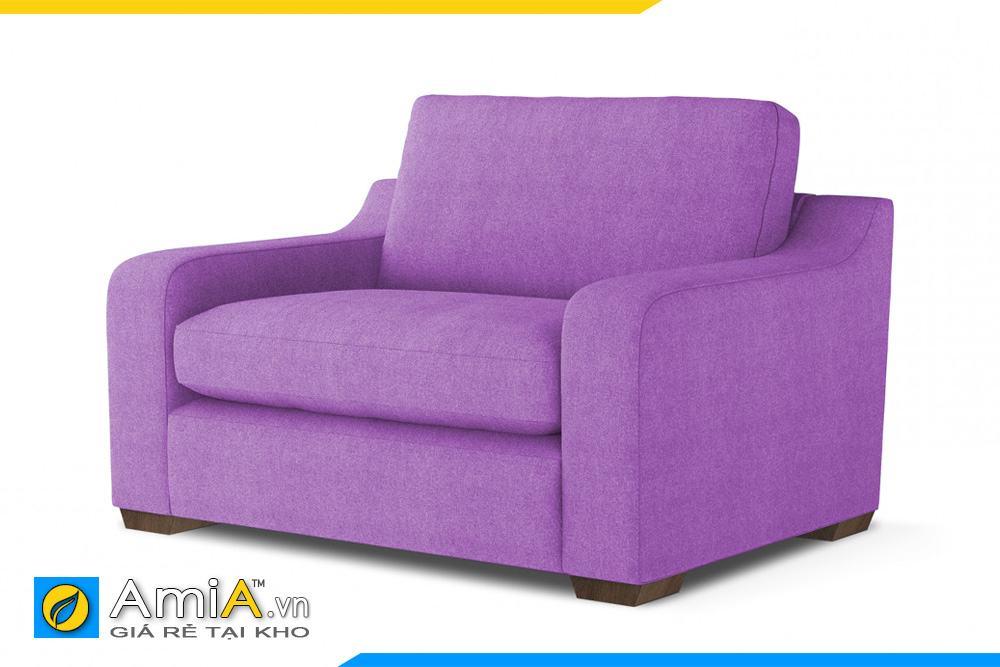 ghế sofa đơn nỉ màu tím AmiA 20103