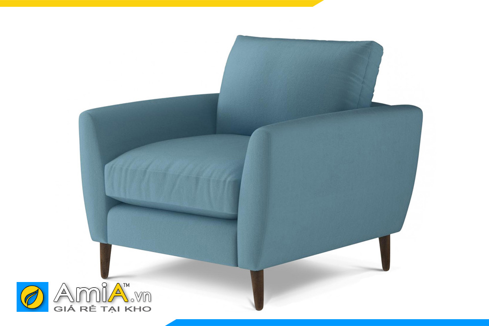 ghế sofa đơn bọc nỉ màu xanh AmiA 20102