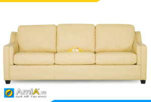 ghế sofa da màu vàng nhỏ gọn