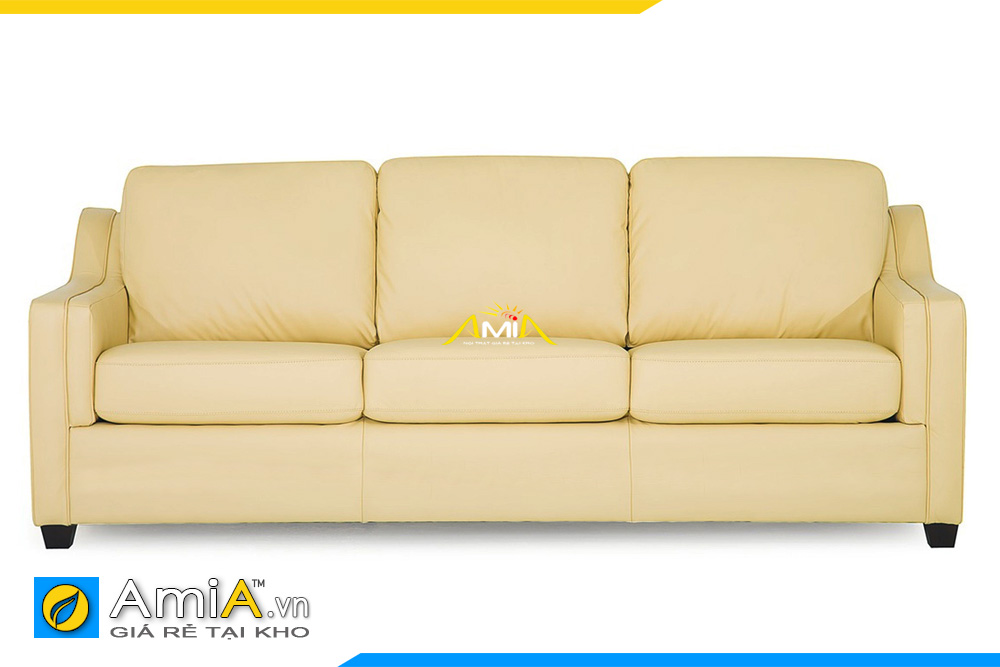ghế sofa da màu vàng nhỏ gọn