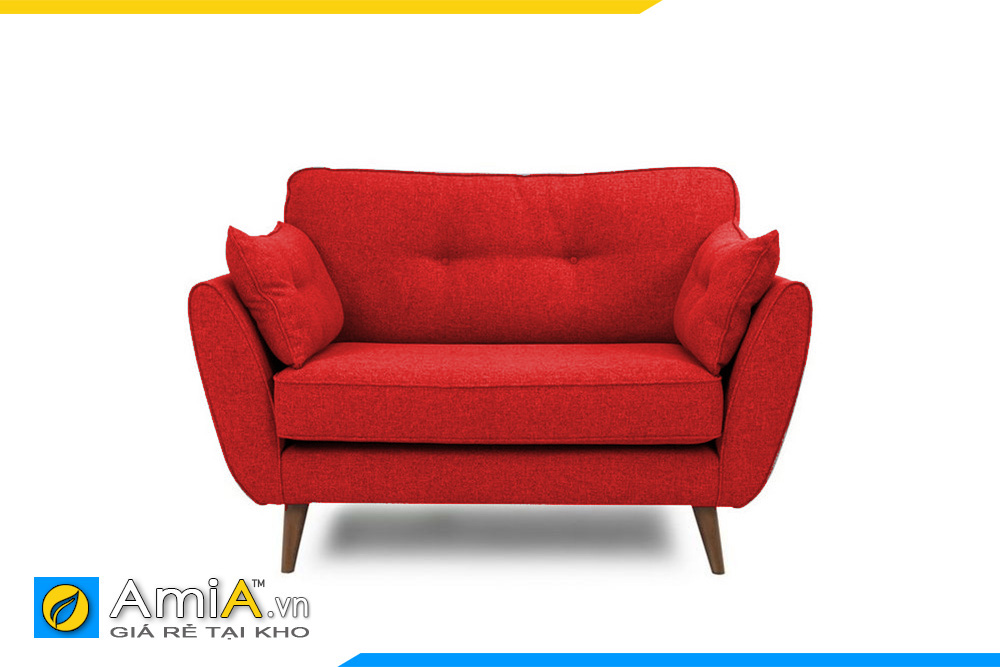 sofa đơn bọc nỉ màu đỏ AmiA 20025