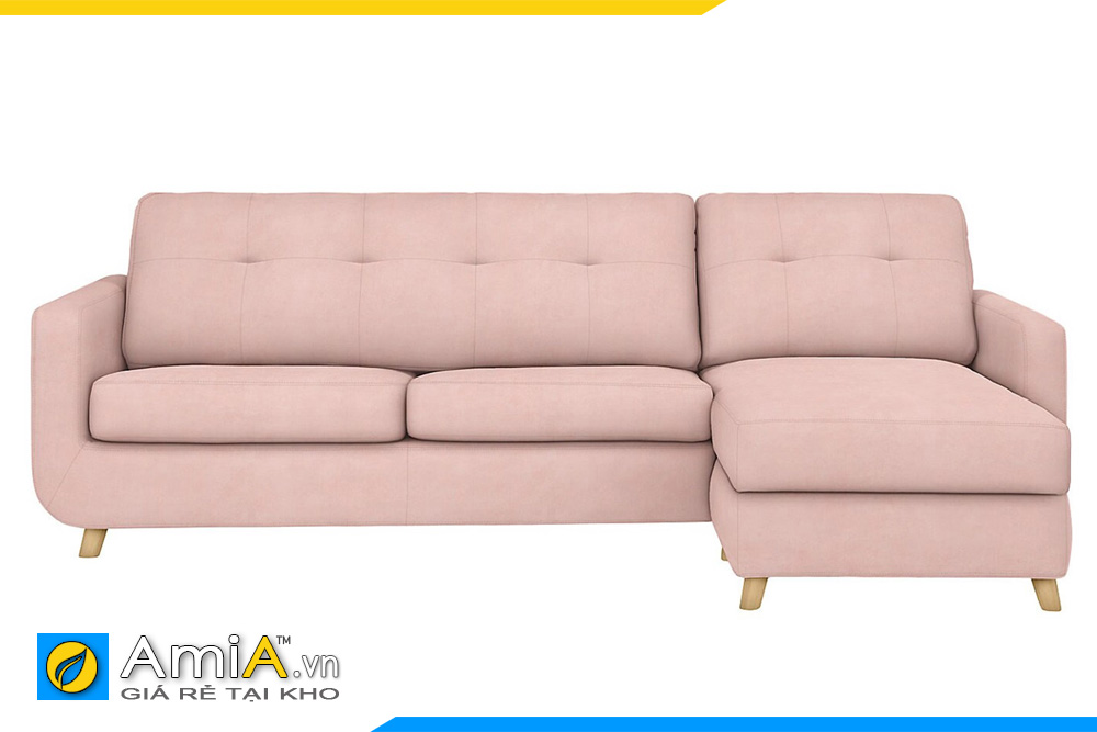 sofa góc nhỏ màu phớt hồng
