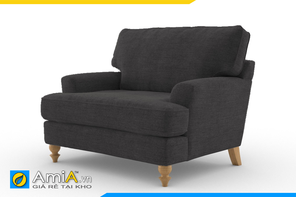sofa 1 chỗ đẹp màu ghi đen AmiA 20905