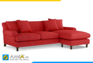sofa phòng khách màu đỏ tân cổ điển
