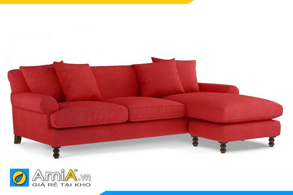sofa phòng khách màu đỏ tân cổ điển