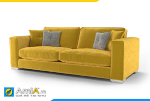 sofa nhỏ màu vàng 2 chỗ ngồi