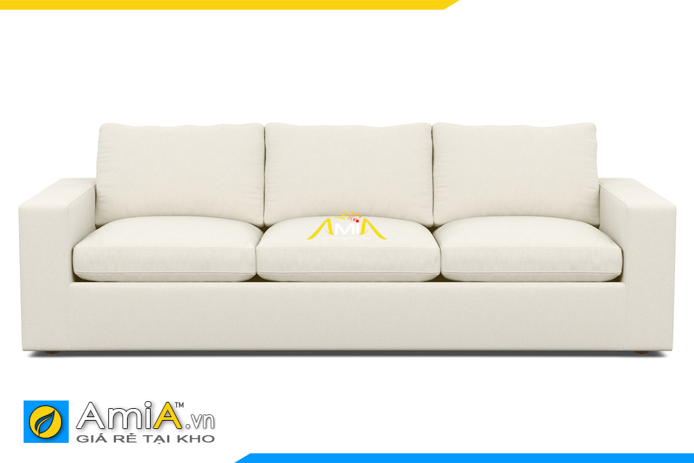 sofa da màu trắng sữa AmiA 20125