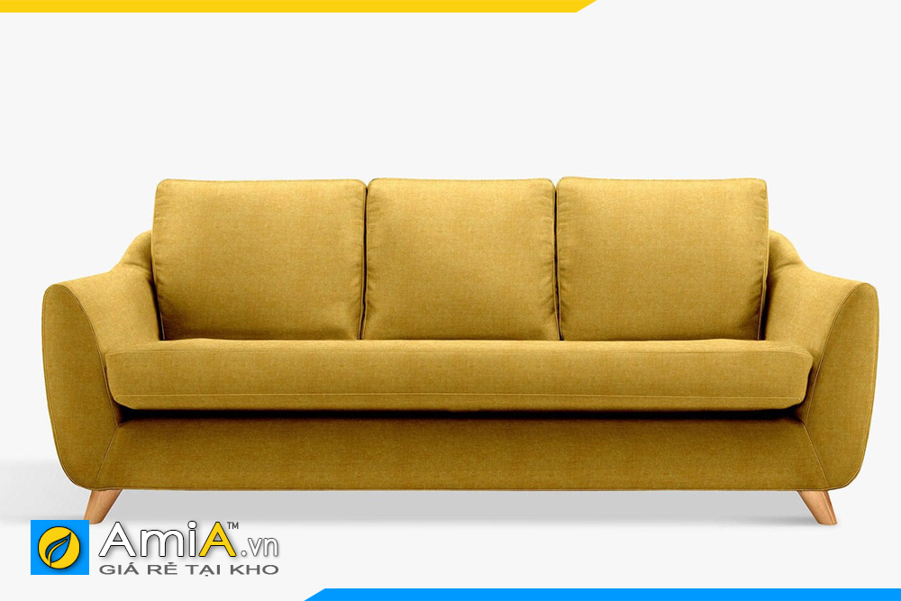 sofa màu vàng đẹp bọc nỉ vải