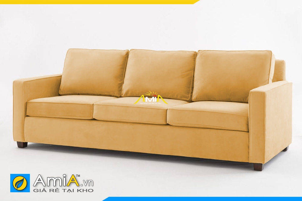 ghế sofa văng nỉ màu vàng AmiA 20114