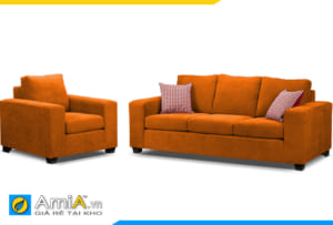 bộ ghế sofa phòng khách màu cam