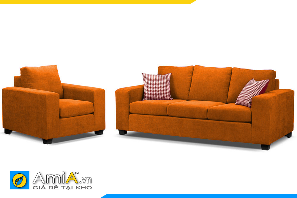 bộ ghế sofa phòng khách màu cam