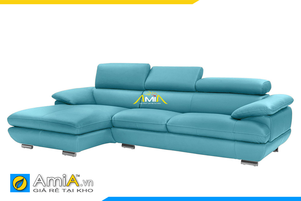 ghế sofa da màu xanh lam AmiA 20221