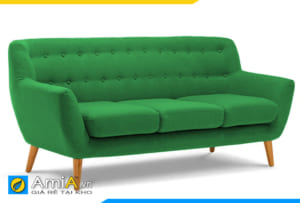 sofa văng nỉ màu xanh lá cây