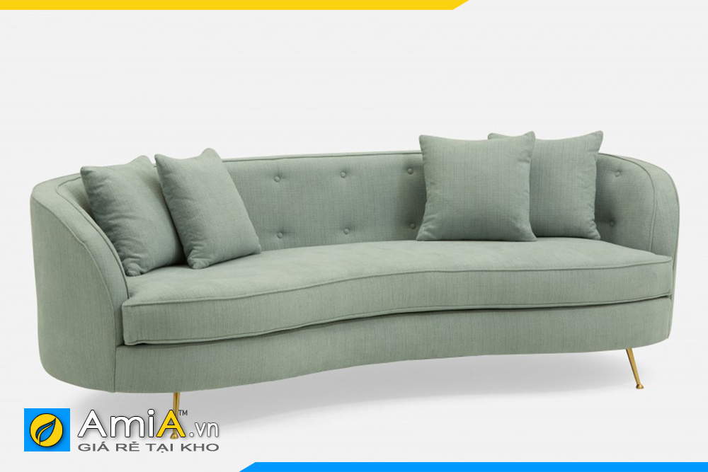 sofa hình tròn màu xanh nhạt
